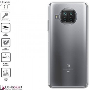 Silikoninis dėklas 1.0 mm storio - permatomas (Xiaomi Mi 10T Lite) Silikoninis dėklas 1.0 mm storio - permatomas (Xiaomi Mi 10T Lite)